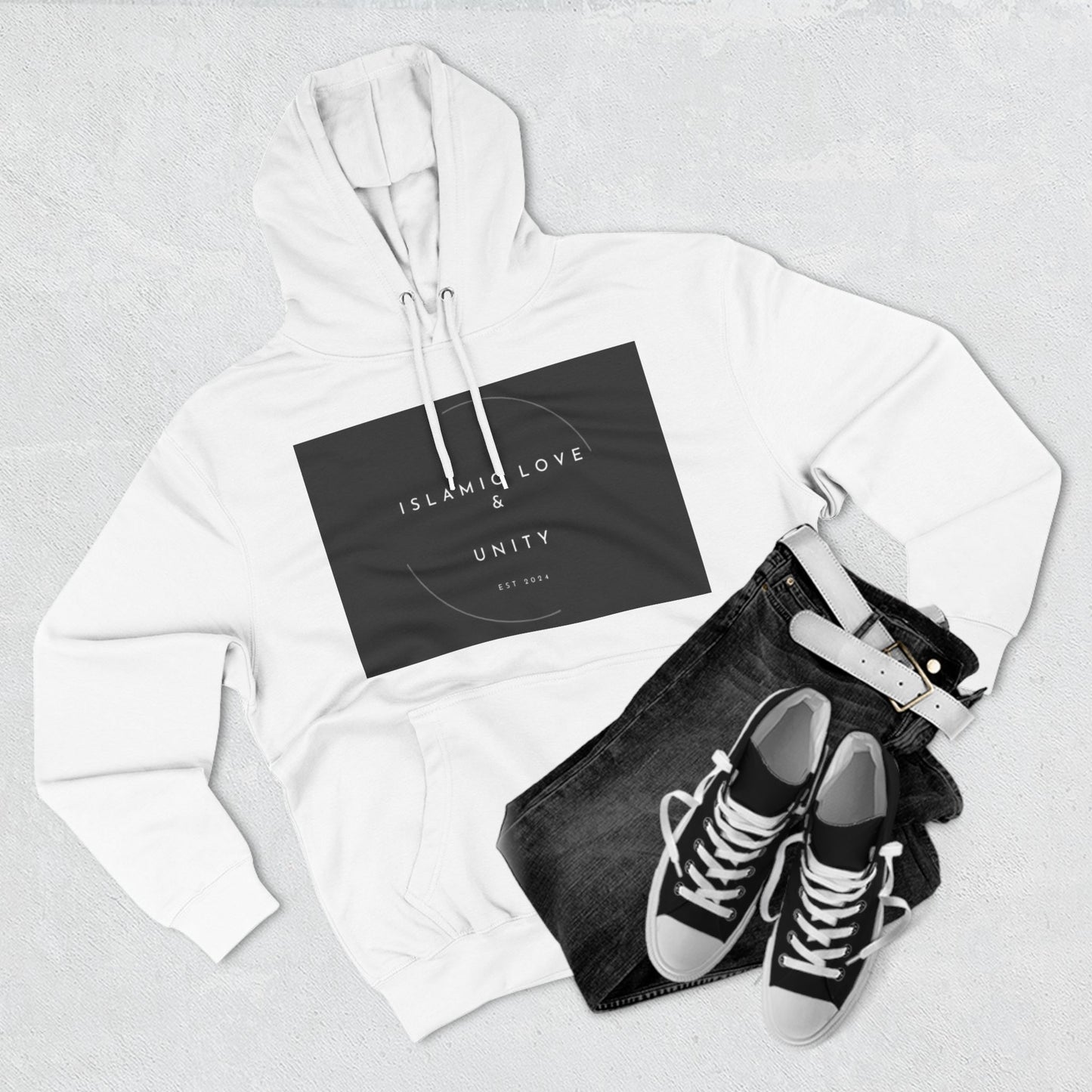 Three-Panel Fleece Hoodie